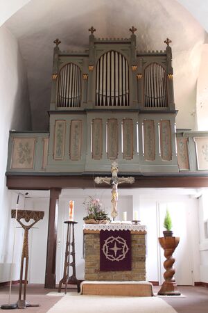 Dautphetal-Buchenau, Martinskirche, Orgel, Prospekt.JPG