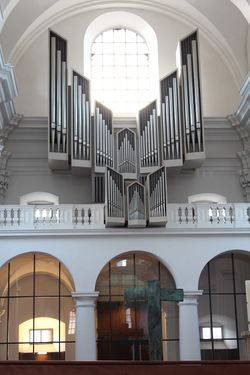 Würzburg, Stift Haug, Orgel, Prospekt.JPG