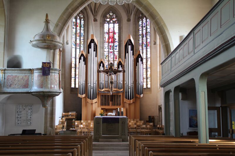 Datei:Leinfelden-Echterdingen-Echterdingen-ev Stephanuskirche-Kirche-Innenraum 4.JPG