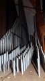 Blick ins Hauptwerk der Orgel.