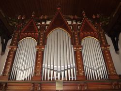 Bad Schlema, Lutherkirche, Prospekt.JPG