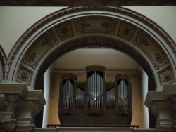 Berlin, Dom (Orgel in der Tauf- und Traukirche), Empore.JPG