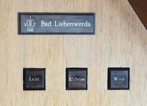 Berlin-Charlottenburg, Epiphanien, Hauptorgel, Orgel, Firmenschild.JPG