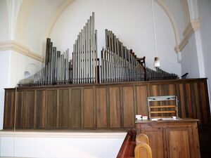 Berlin-Friedrichshain, Dreifaltigkeitskirche, Prospekt.JPG