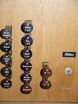 Berlin-Spandau, St. Maximilian Kolbe, Register.JPG