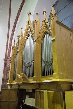 Bernau bei Berlin, Herz-Jesu-Kirche, Prospekt.JPG