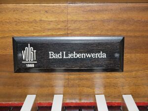 Bernau bei Berlin, Marienkirche, Firmenschild.JPG