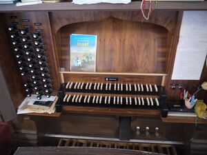 Bernau bei Berlin, Marienkirche, Spieltisch.JPG