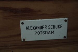 Dahme-Zagelsdorf, Dorfkirche, Firmenschild.JPG