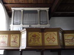 Dresden-Schönborn, Dorfkirche, Prospekt.JPG