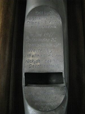 Eibenstock, Stadtkirche, Orgelpfeife.JPG