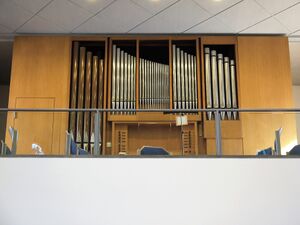 Frankfurt (Main)-Niederrad, Kleine Kirche, Prospekt.JPG