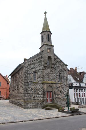 Grünberg-Weitershain, Dorfkirche, Kirche, Außenansicht.JPG