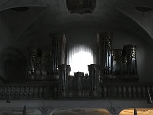 Hall in Tirol, Ehemalige Spitalskirche, Prospekt.JPG