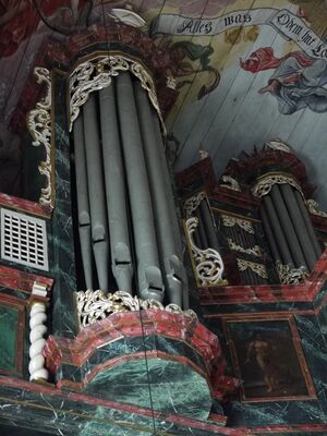 Hamburg-Neuenfelde, St. Pankratius (Hauptorgel), Pedalturm.JPG