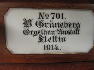 Heringsdorf, Ev. Kirche, Firmenschild.JPG