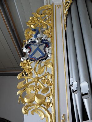 Kirchberg-Stangengrün, Dorfkirche, Prospektdetail.JPG