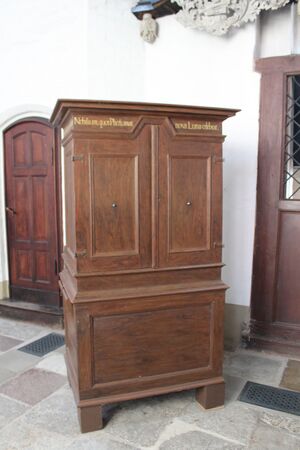 Lübeck, St Jakobi, Riechborn-Positiv, Prospekt 2.JPG