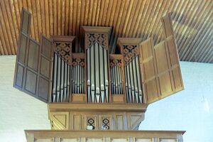 Lübeck-Travemuende, St Georg, Orgel, Prospekt.JPG