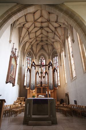 Leinfelden-Echterdingen-Echterdingen-ev Stephanuskirche-Kirche-Innenraum 1.JPG