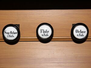 Mahlow, Dorfkirche, Register.JPG