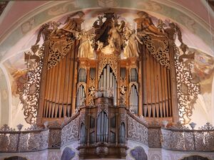 Maihingen, Klosterkirche, Prospekt.JPG