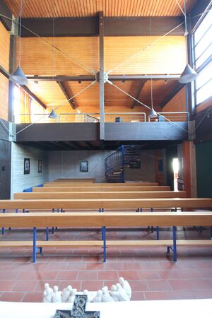 Marburg, Thomaskirche, kath Thomaskapelle, Kirche, Innenraum.JPG