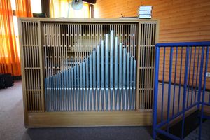 Marburg, Thomaskirche, kath Thomaskapelle, Orgel, Prospekt.JPG