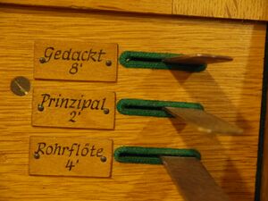 Mehrow, Dorfkirche, Register.JPG