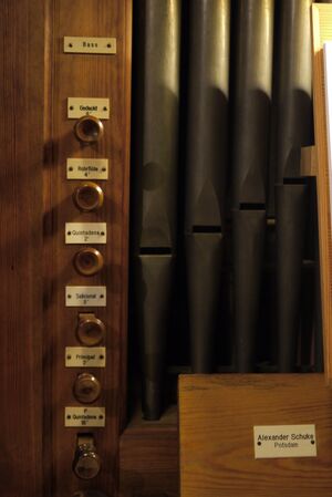 Michendorf-Wilhelmshorst, Ev. Kirche, Register.JPG