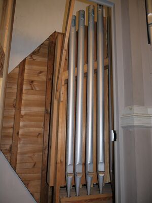Niederlehme, Ev. Kirche, Orgelpfeifen.JPG