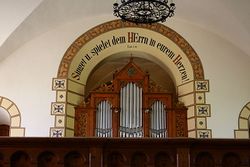 Ramsau am Dachstein, evang. Kirche, Prospekt.JPG