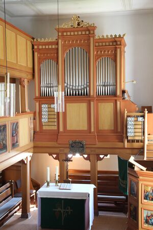 Reiskirchen-Burkhardsfelden, ev Kirche, Prospekt 1.JPG