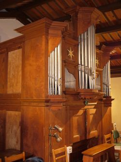 Schönefeld-Großziethen, Dorfkirche, Prospekt.JPG