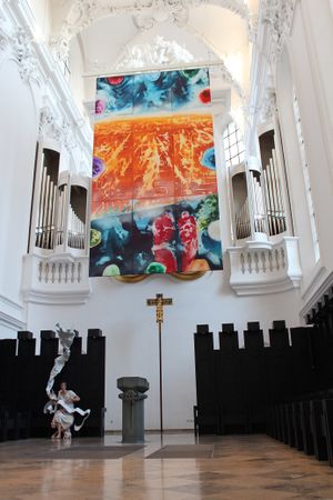 Würzburg, Augustinerkirche, Chororgel, Prospekt.JPG
