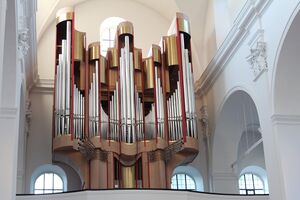 Würzburg, Augustinerkirche, Hauptorgel, Prospekt.JPG