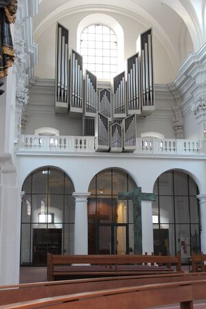 Würzburg, Stift Haug, Orgel, Innenraum.JPG