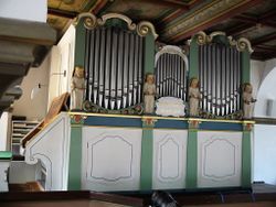 Zwickau-Weißenborn, Johanniskirche, Prospekt.JPG